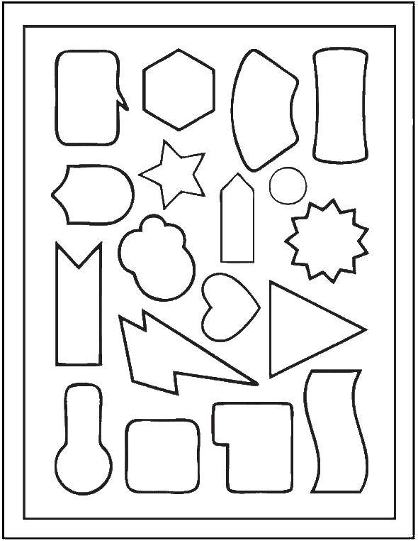 Coloring Figures. Category shapes. Tags:  Figure, geometric.