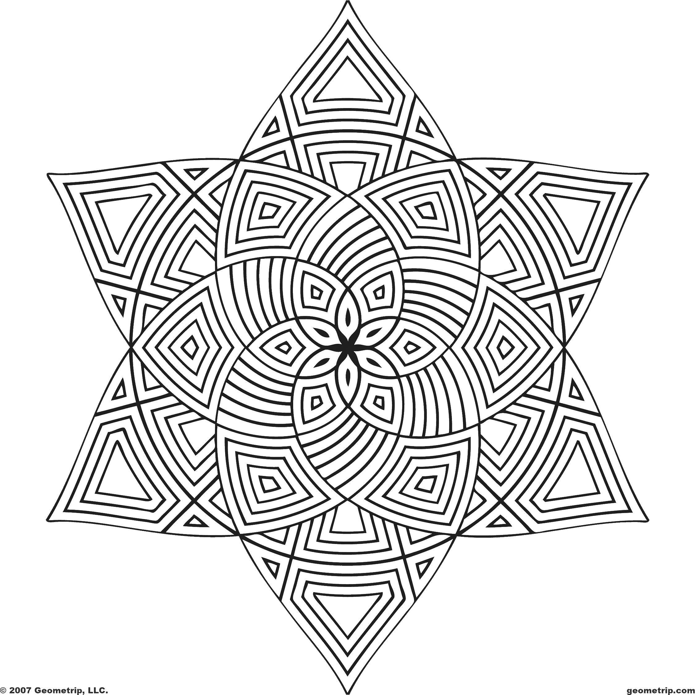 Coloring Geometric flower. Category Patterns with flowers. Tags:  Patterns, flower.