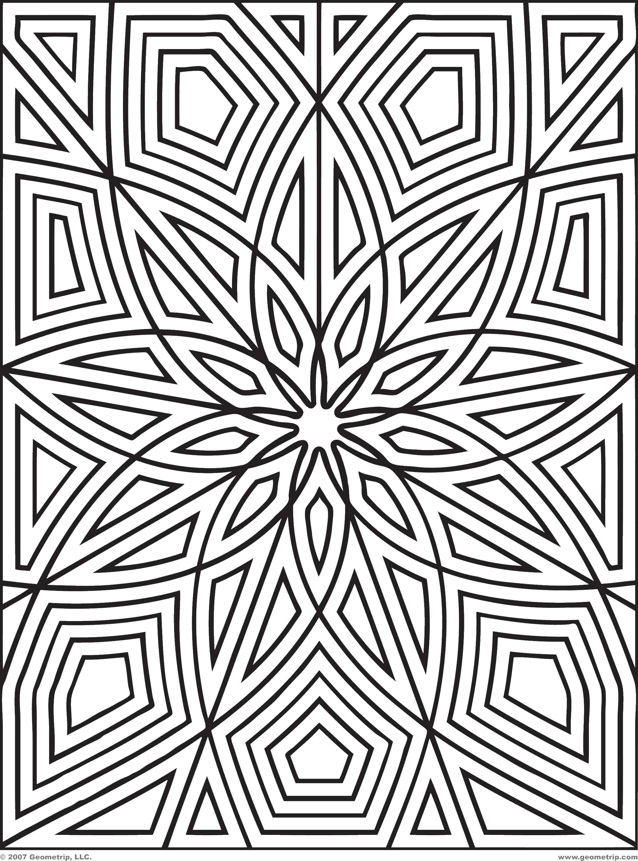 Coloring Geometric flower. Category Patterns. Tags:  Patterns, flower.