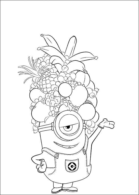 Coloring Minion steward. Category the minions. Tags:  the minions.