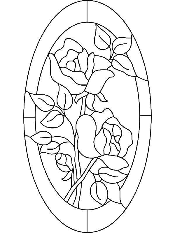 Coloring Stained glass pattern. Category for stained glass. Tags:  Stained glass, pattern.
