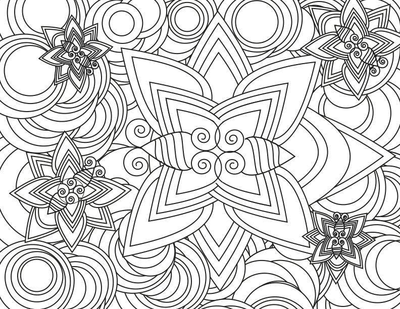 Coloring Floral pattern. Category Patterns. Tags:  Patterns, flower.