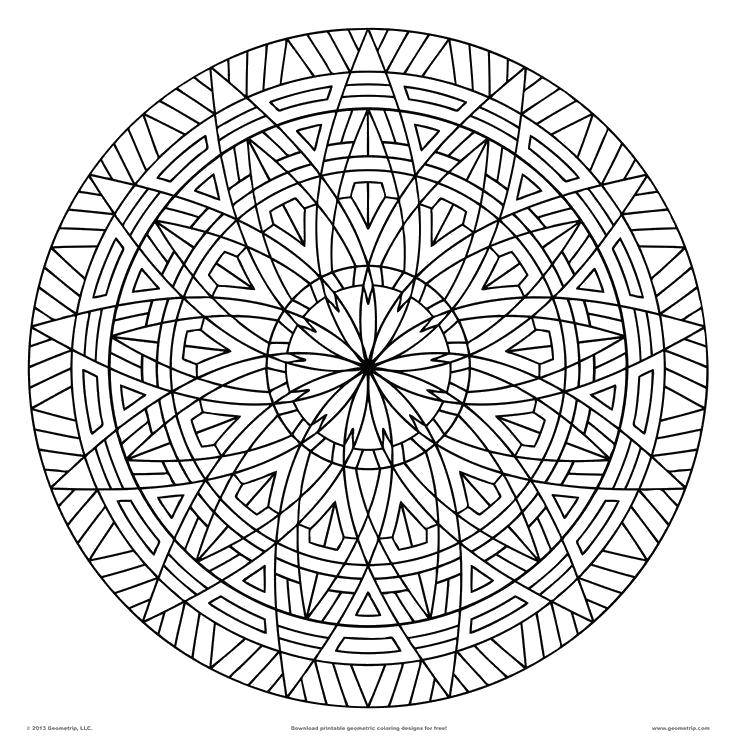 Coloring Patterned circle. Category Patterns. Tags:  Patterns, geometric.