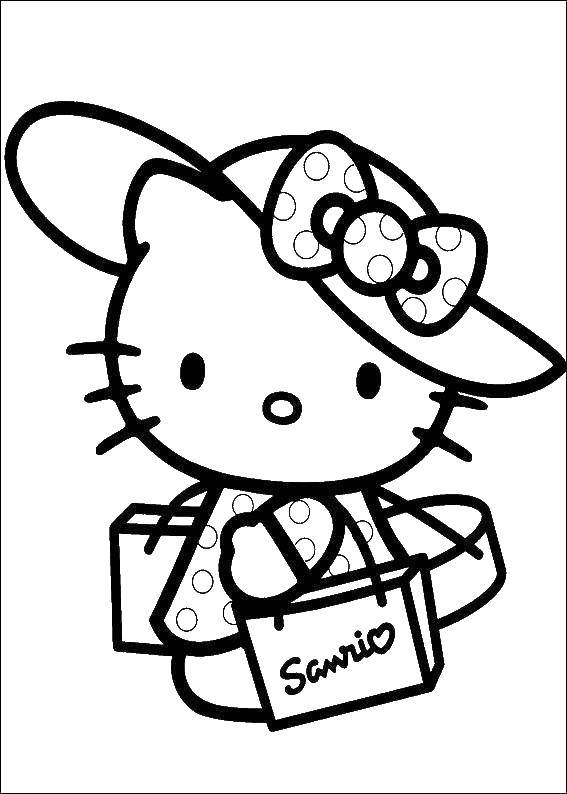 Coloring Kitty in a dress. Category cartoons. Tags:  kitty .