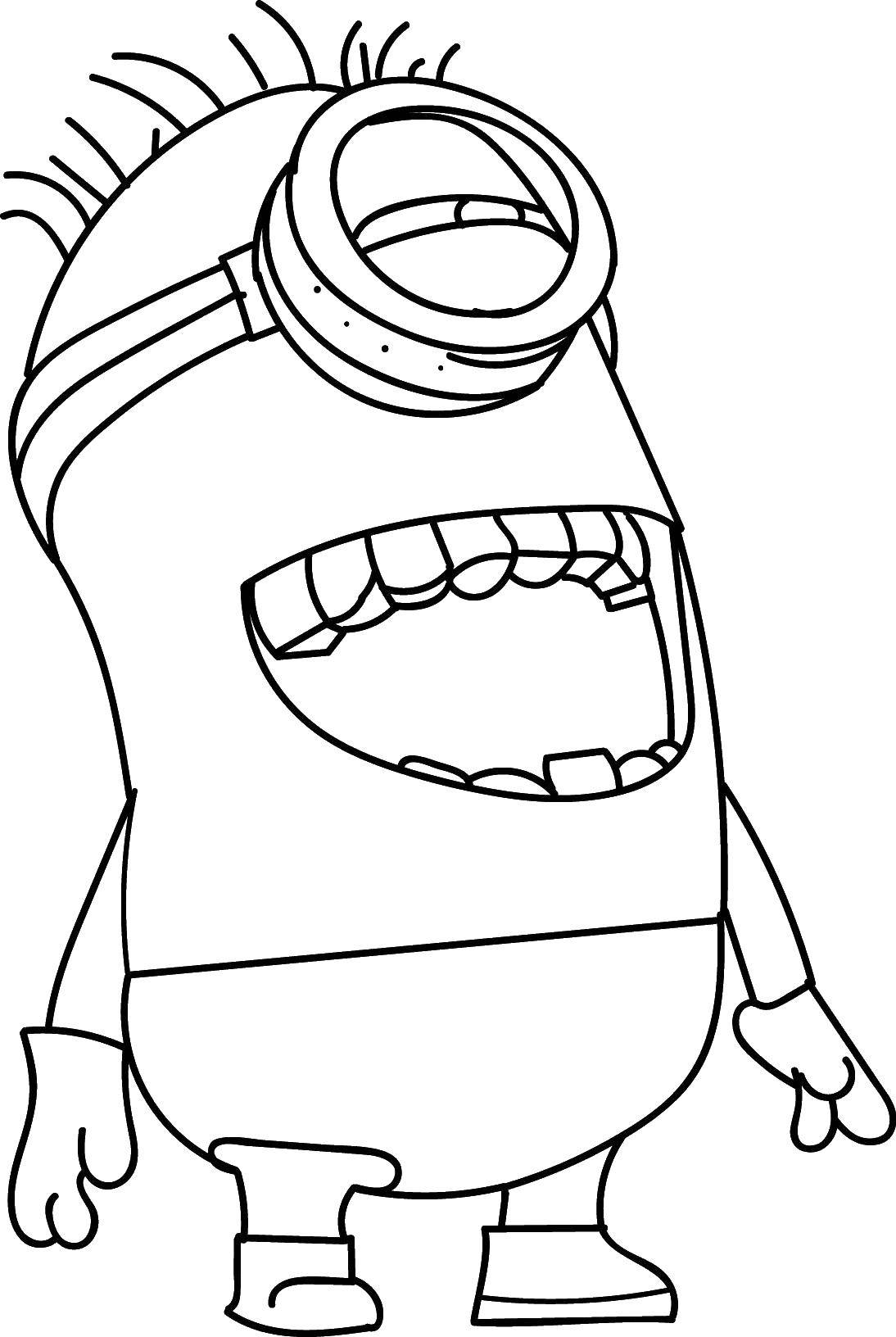 Coloring Minion Carl. Category the minions. Tags:  the minions.