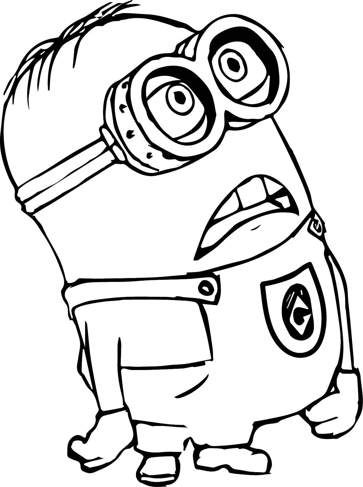 Coloring Dejected, minion. Category the minions. Tags:  minion.
