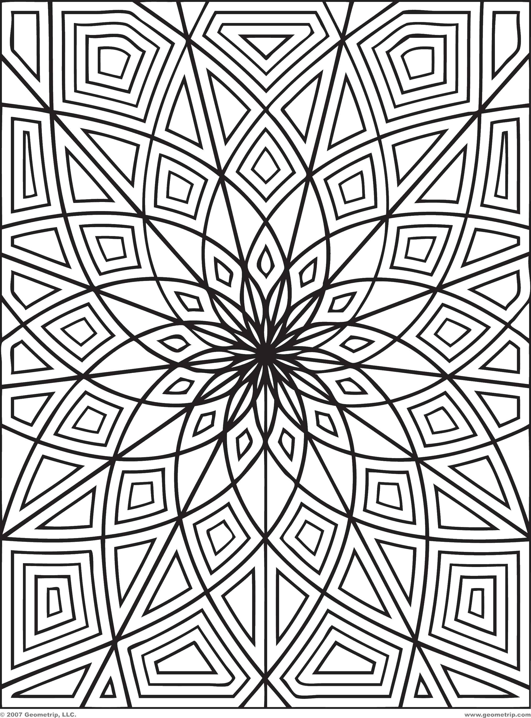 Coloring Geometric flower. Category patterns. Tags:  Patterns, geometric.