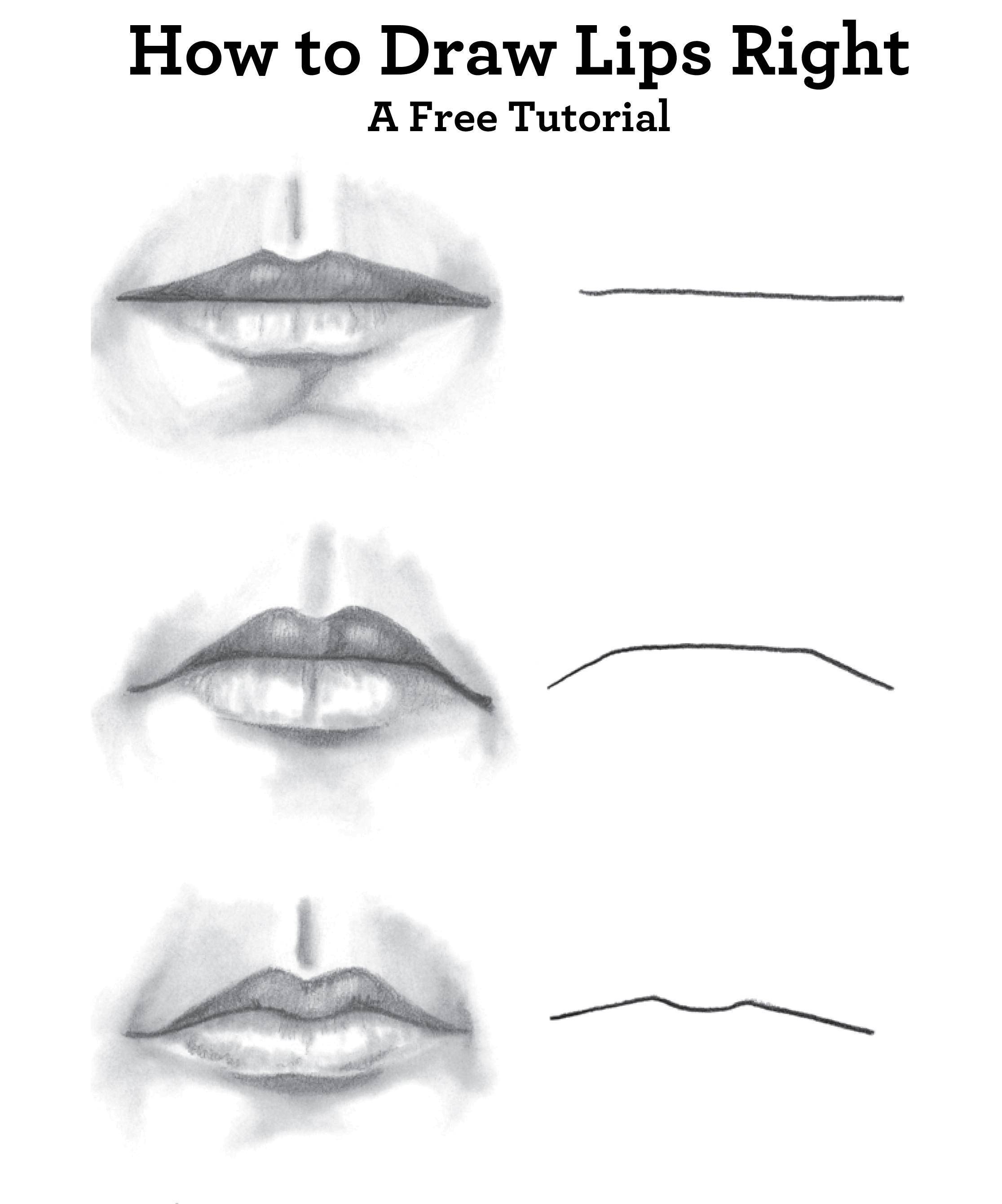 Название: Раскраска Рисуем губы. Категория: как нарисовать пошагово. Теги: Пошаговый рисунок.