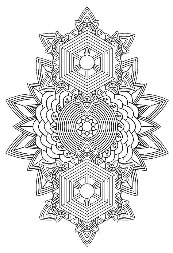 Coloring Beautiful patterns. Category coloring antistress. Tags:  The antistress, patterns.