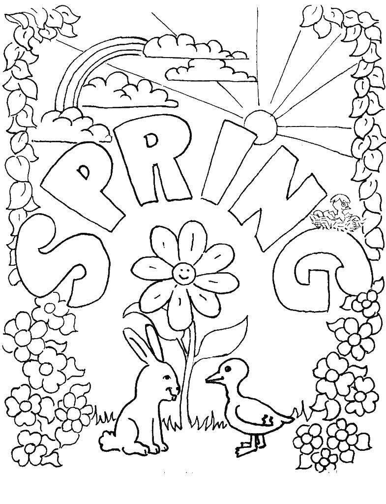Coloring Spring. Category English. Tags:  English, animals.