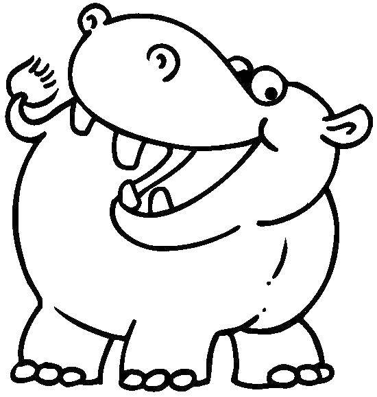 Coloring Hippo. Category coloring. Tags:  Animals, Behemoth.