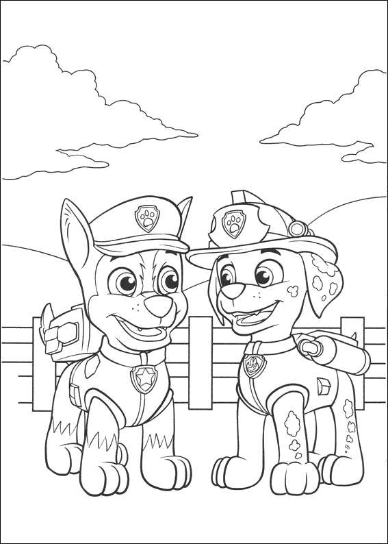 Coloring Chase and Marshall are the brave. Category paw patrol. Tags:  Paw patrol.
