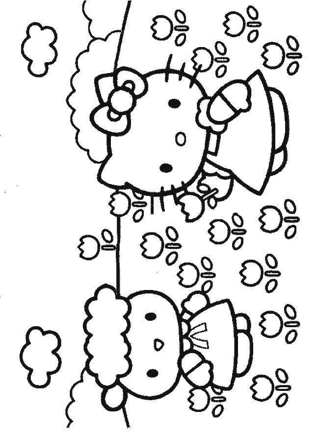 Coloring Hello kitty. Category coloring. Tags:  Hello Kitty.
