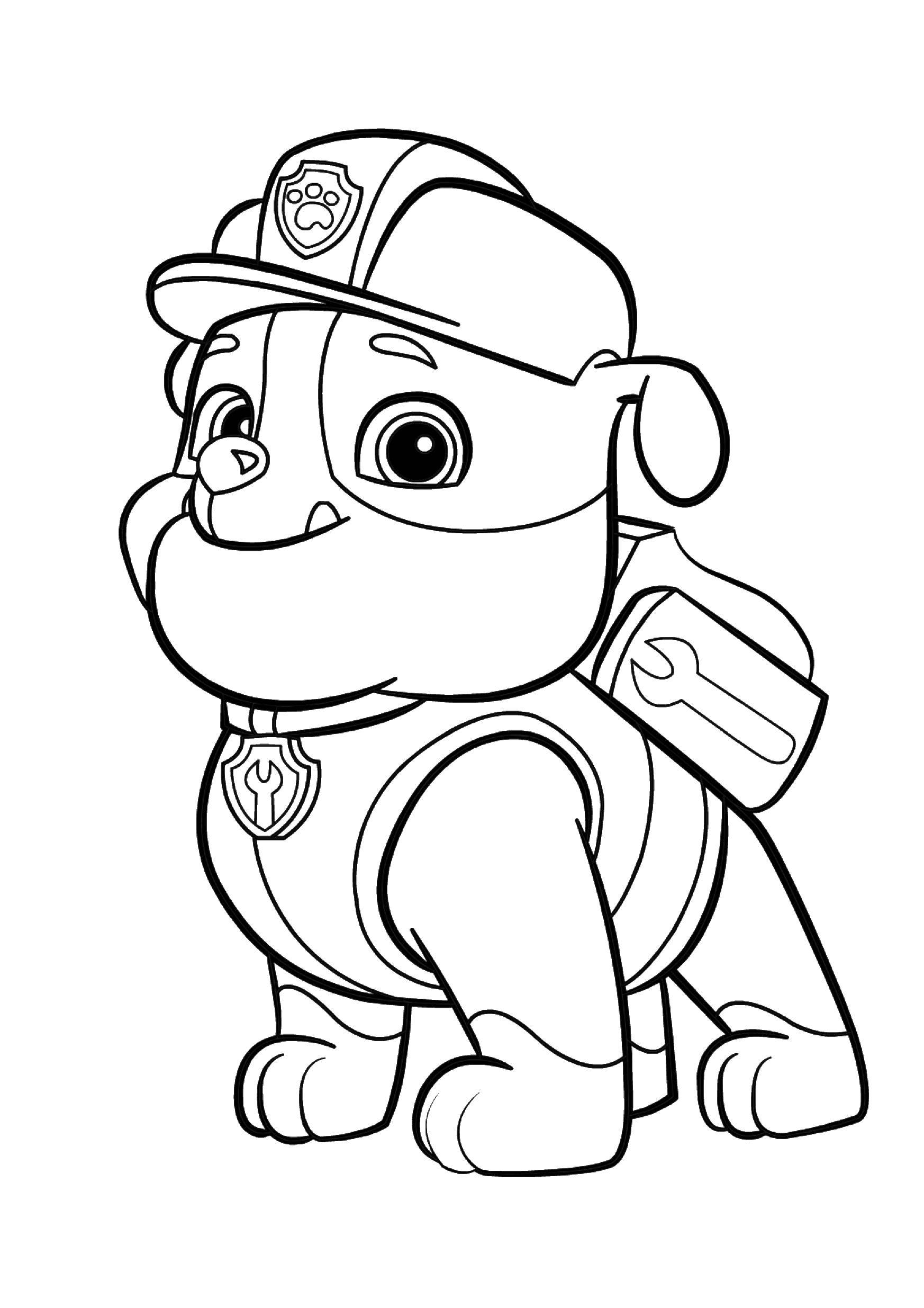 Coloring Burly. Category paw patrol. Tags:  Paw patrol.