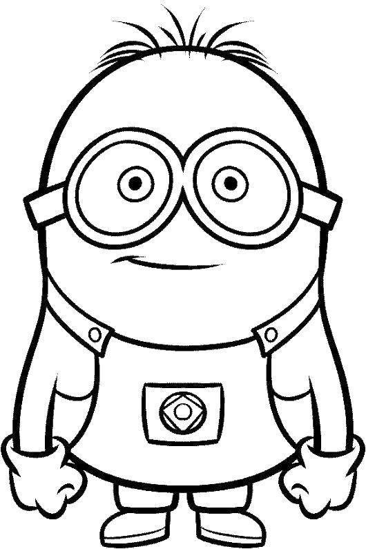 Coloring Minion. Category the minions. Tags:  Cartoon character, Minion.