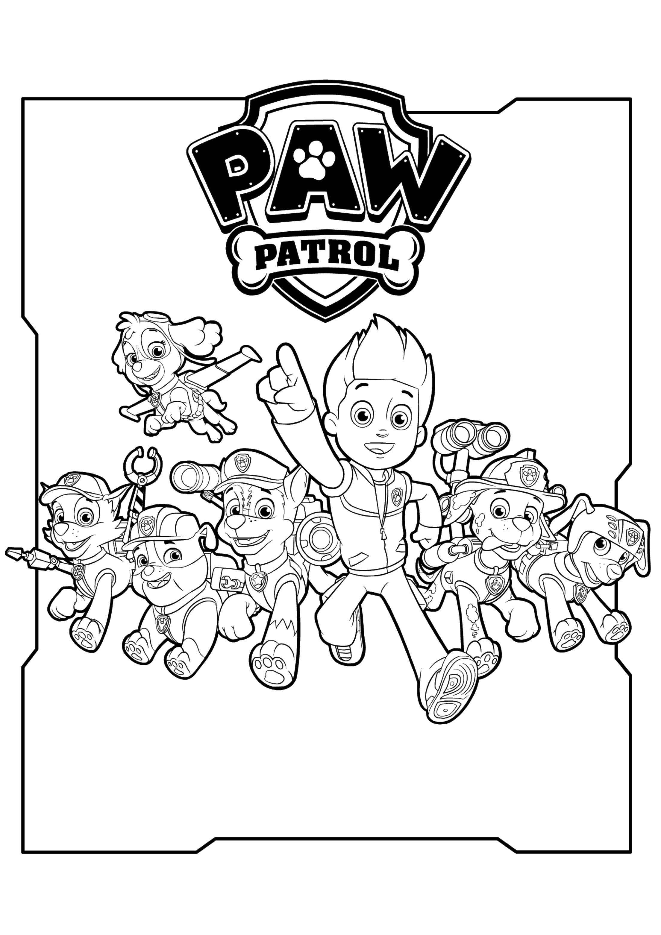 Coloring Puppy. Category paw patrol. Tags:  Paw patrol.