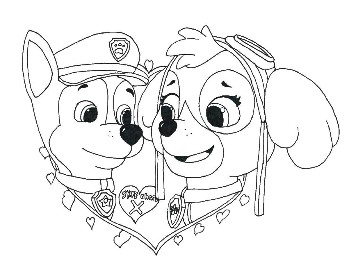 Online Coloring Pages Skye Coloring Chase And Skye Paw Patrol