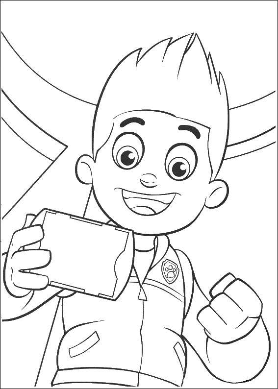 Coloring Cartoon character. Category paw patrol. Tags:  Paw patrol.