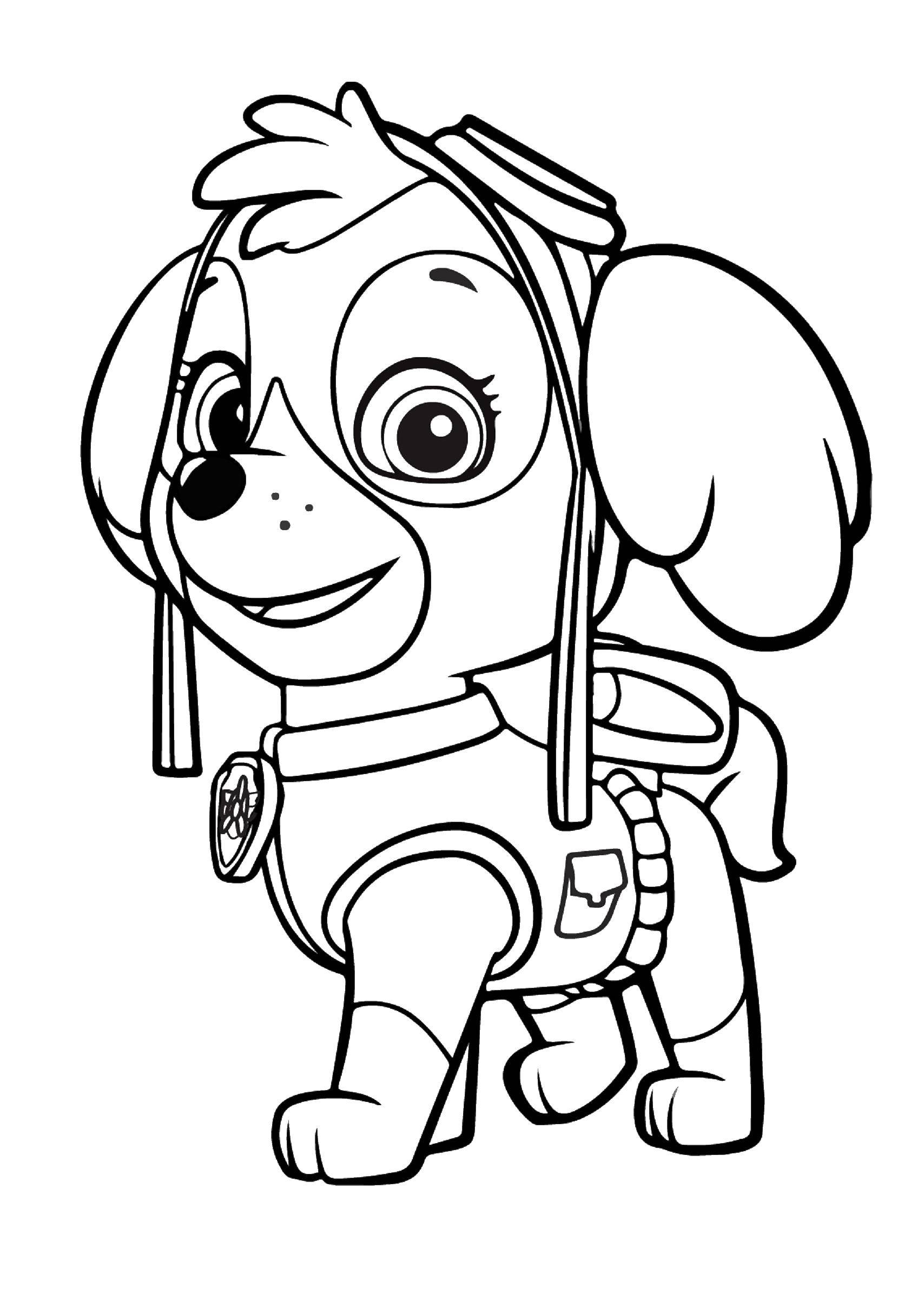 Coloring Paw patrol. Category Cartoon character. Tags:  sky.