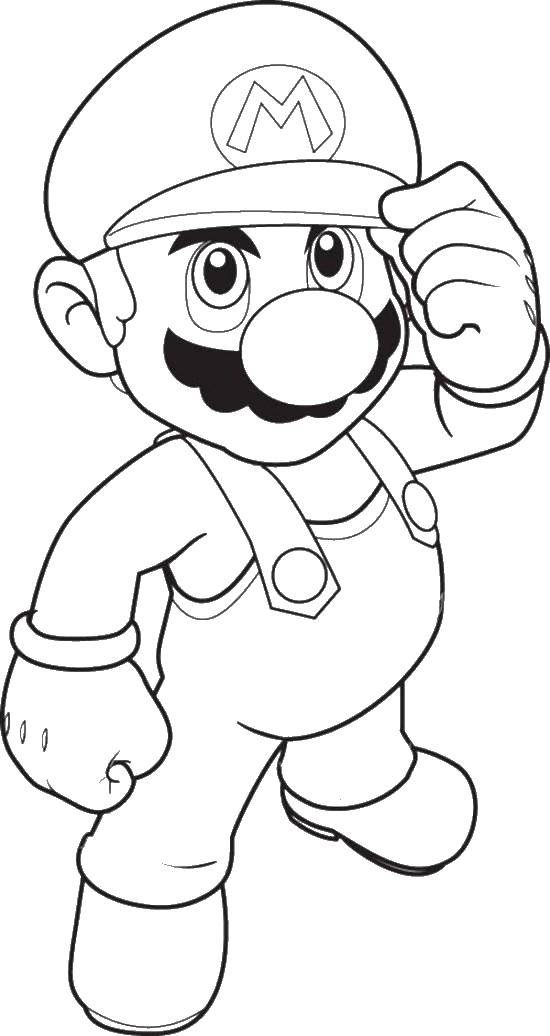 Coloring Super Mario. Category coloring. Tags:  Super Mario.