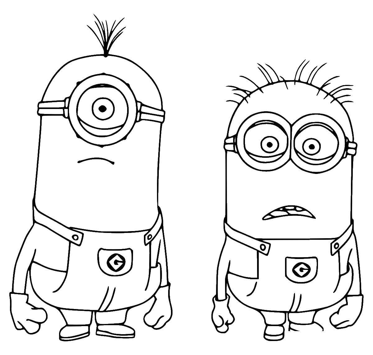 Coloring The surprised minion. Category the minions. Tags:  the minions.