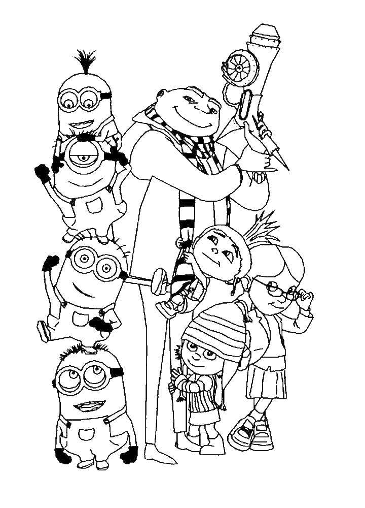 Coloring Despicable me. Category the minions. Tags:  the minions.