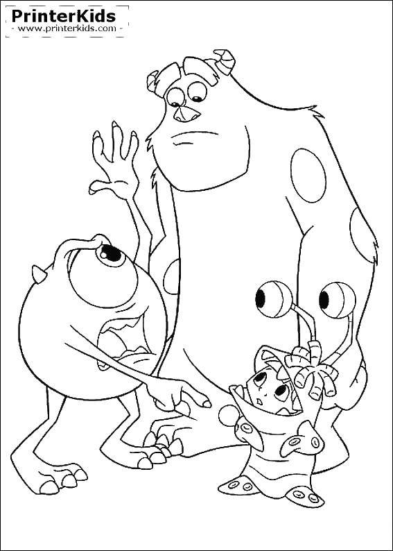 Coloring Korparatsiya monster. Category Characters cartoon. Tags:  Korporaciya monster, geims, MAIK, BU.