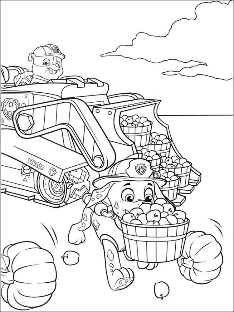 Coloring Marshall and big man. Category paw patrol. Tags:  Paw patrol.