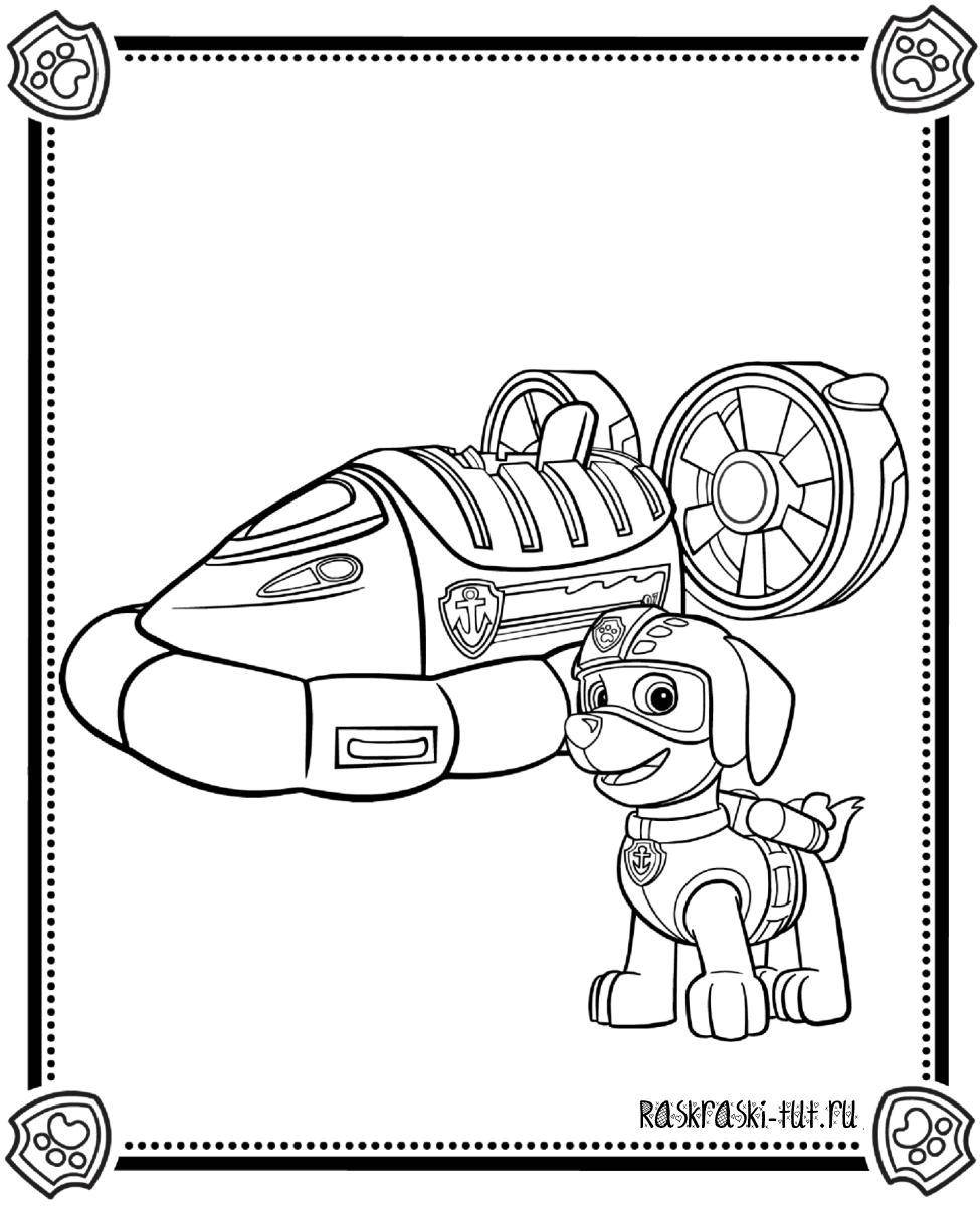 Coloring Zoom well, a miracle boat. Category paw patrol. Tags:  Paw patrol.