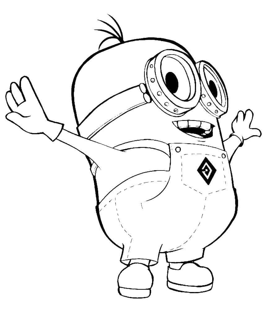 Coloring Minion Kevin. Category the minions. Tags:  minion.