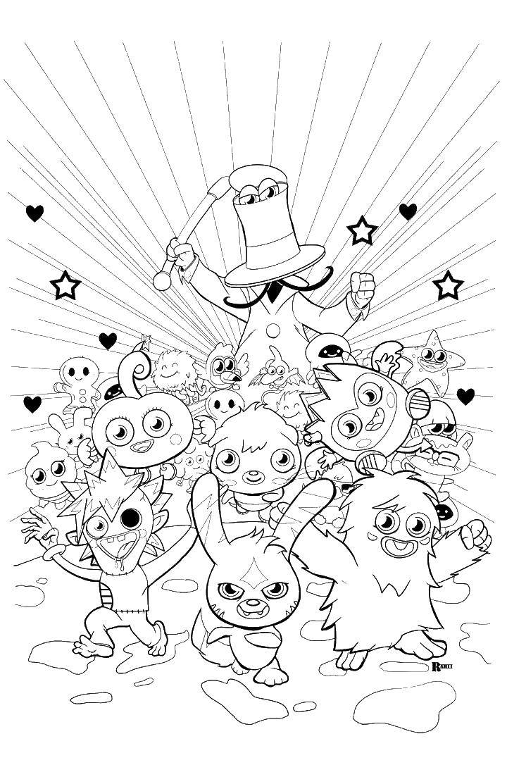 Coloring Monsters. Category Coloring pages monsters. Tags:  Monsters, Halloween.
