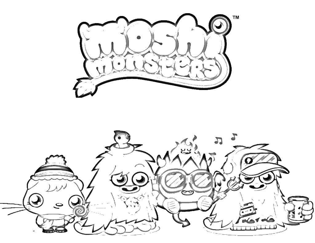 Coloring Moshi monster. Category Coloring pages monsters. Tags:  Moshi monster.