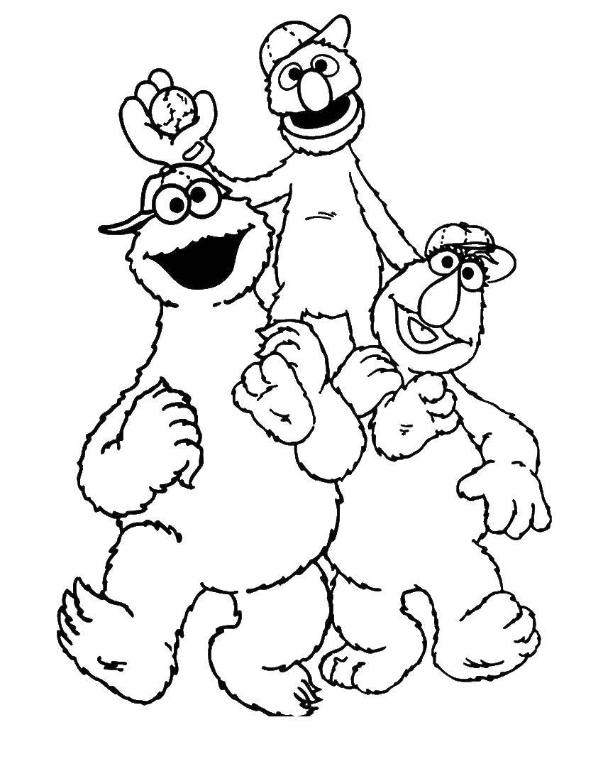 Coloring The family of monsters. Category Coloring pages monsters. Tags:  Monster, cookie.