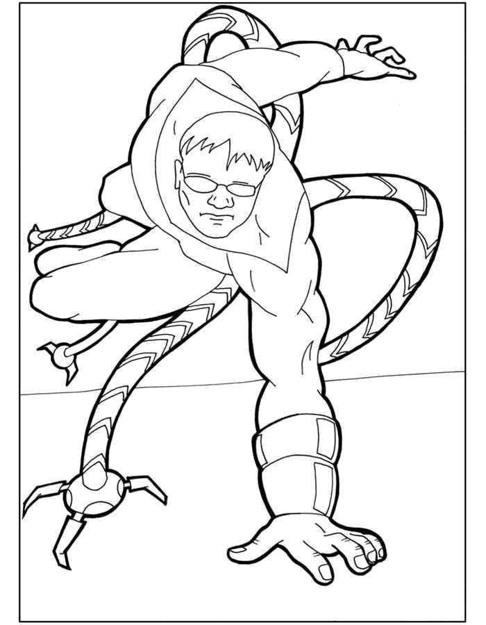 Coloring Doctor octopus Otto Octavius. Category Comics. Tags:  Comics, Spider-Man, Spider-Man.