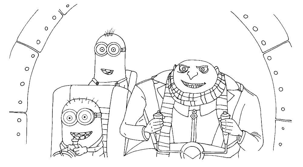 Coloring Despicable me. Category cartoons. Tags:  the minions.