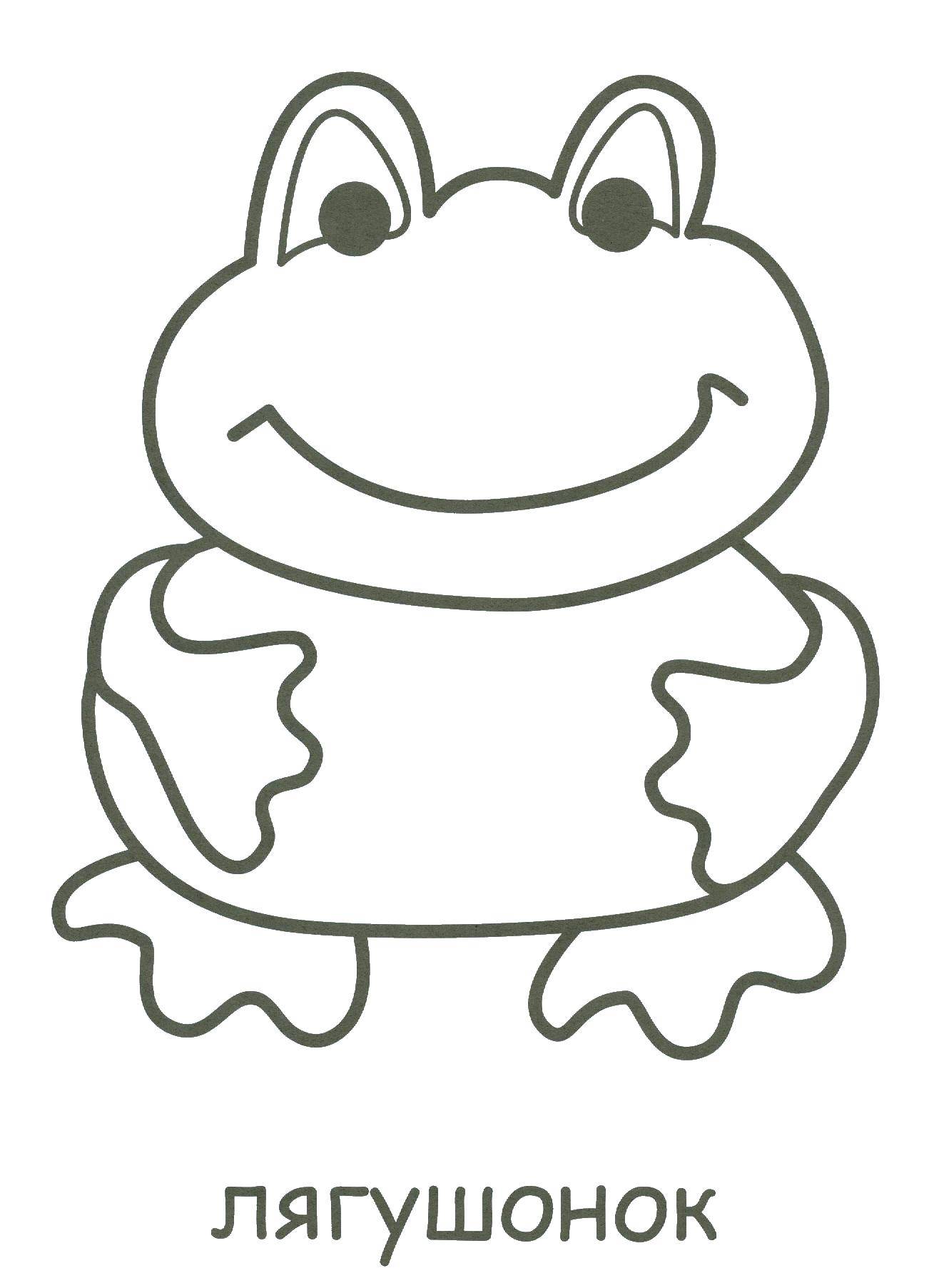 Coloring Frog. Category Coloring pages for kids. Tags:  The frog.