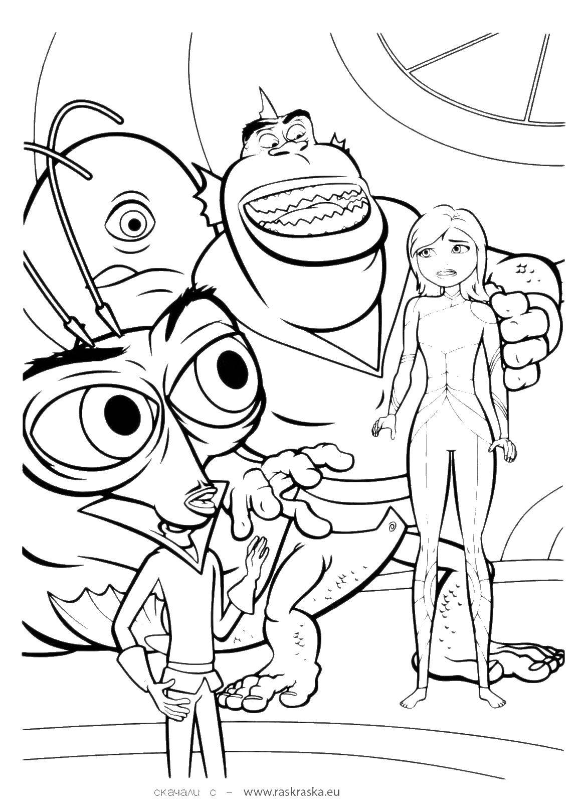 Coloring Monsters. Category Coloring pages monsters. Tags:  monsters, girl.