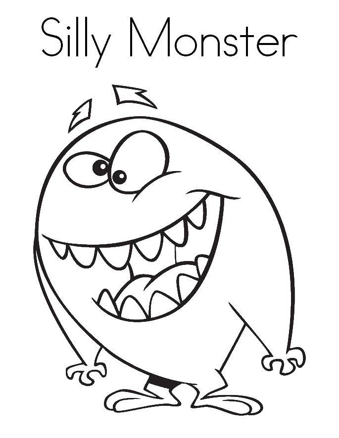 Coloring Sully monster. Category Coloring pages monsters. Tags:  monster.