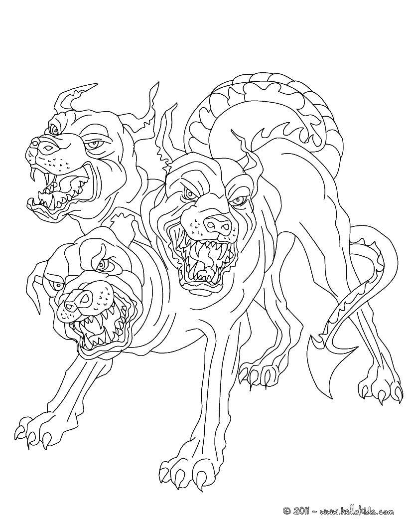 Coloring The dog of the Baskervilles. Category The characters from fairy tales. Tags:  the dog.