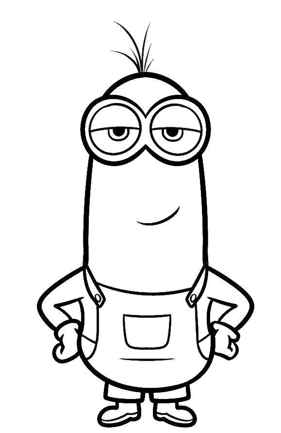 Coloring Minion Dave. Category the minions. Tags:  the minions.