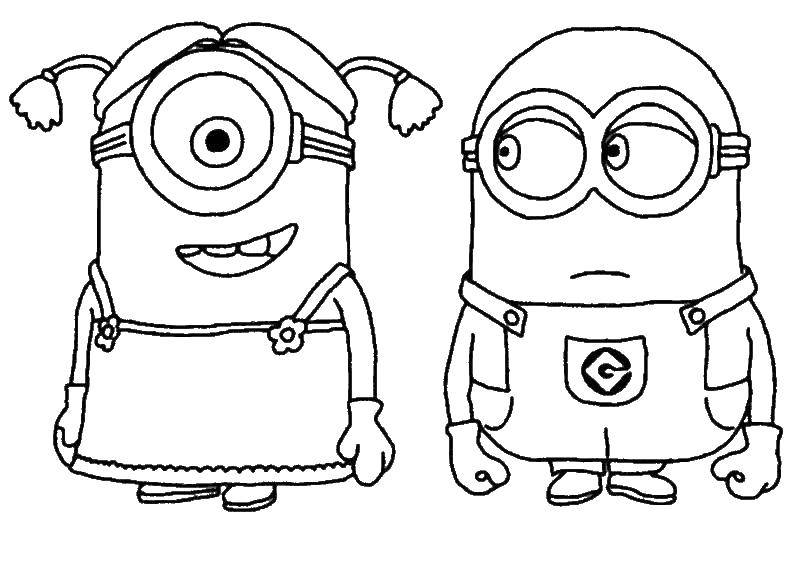 Coloring Minions. Category the minions. Tags:  the minions.