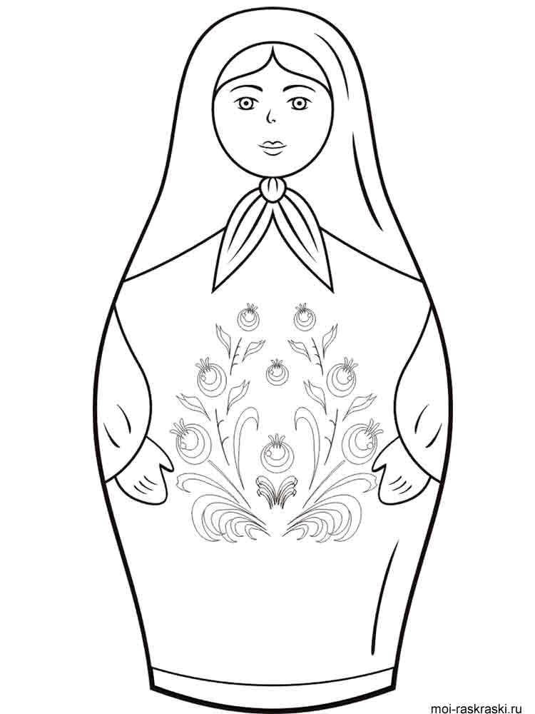 Coloring Russian nesting doll. Category toy. Tags:  Matryoshka.