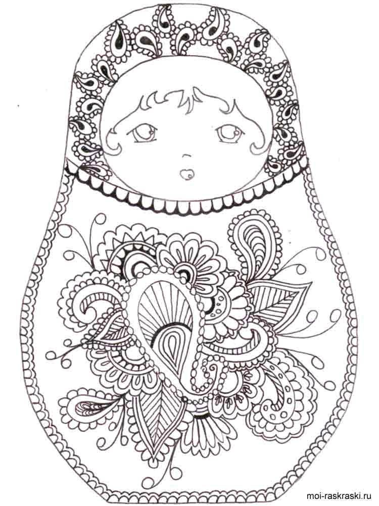Coloring Russian nesting doll. Category toy. Tags:  Matryoshka.
