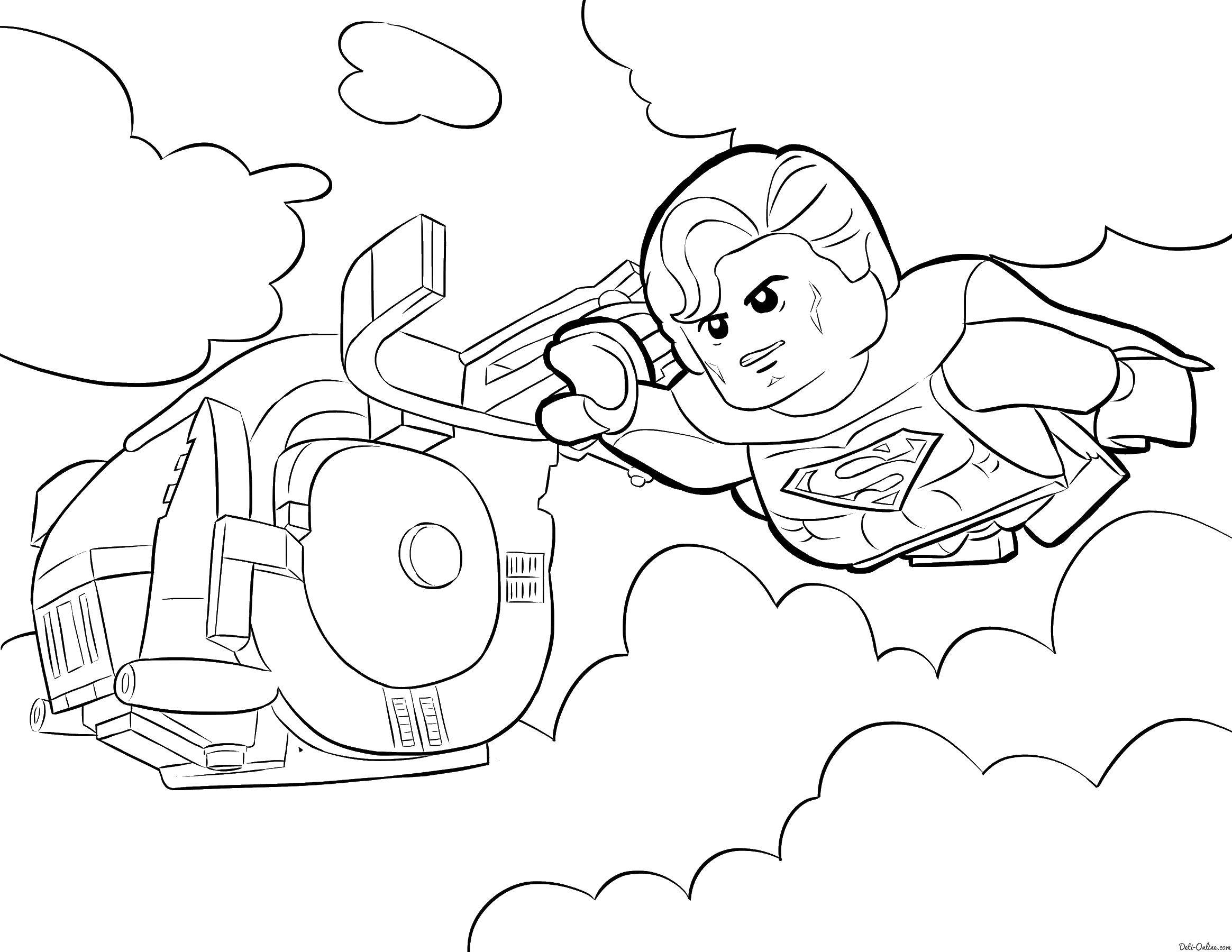 Название: Раскраска Лего супермен. Категория: лего. Теги: лего, супермен.