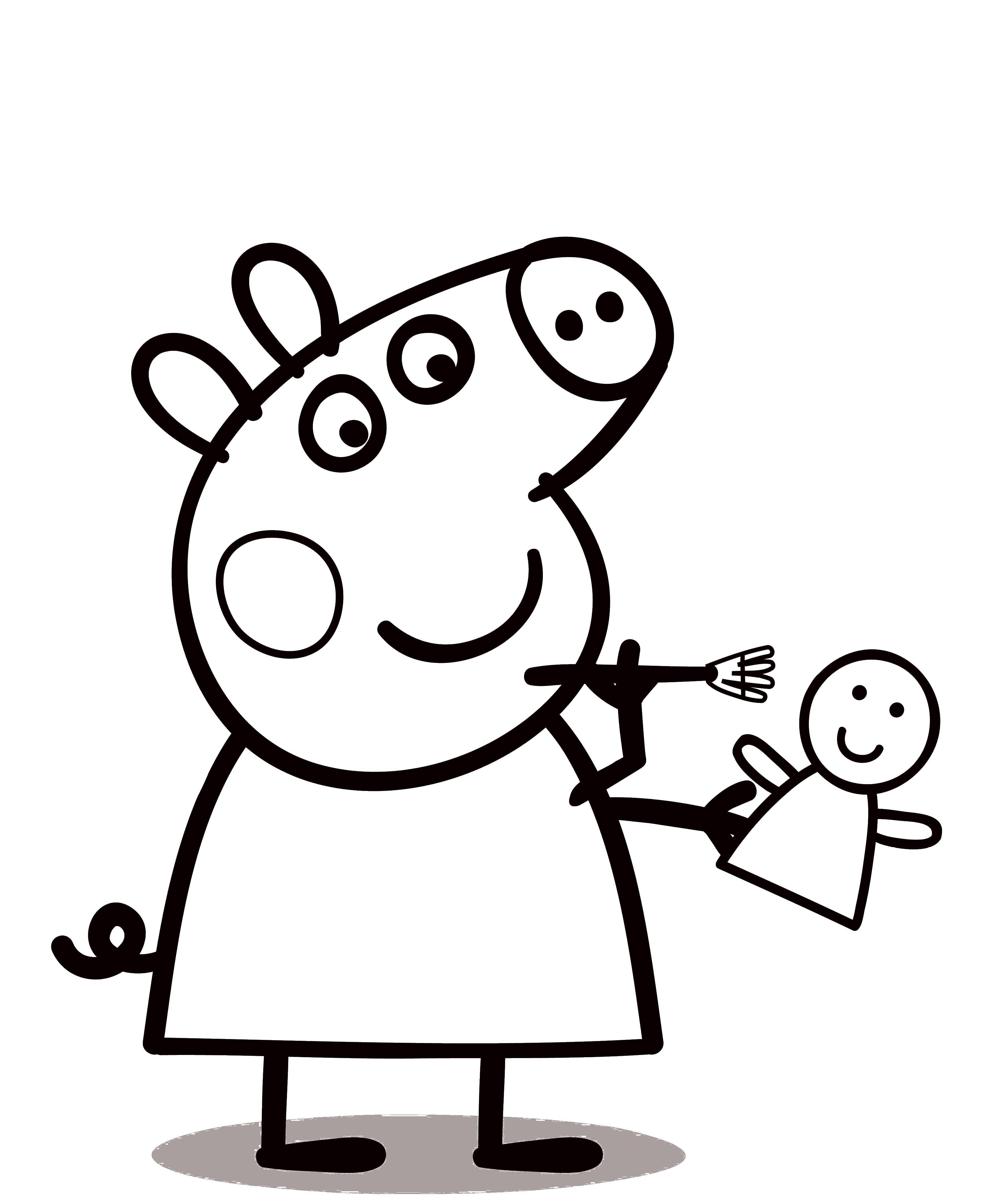 Coloring Peppa pig. Category Cartoon character. Tags:  pig.