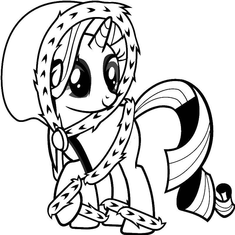 Coloring Winter pony. Category Ponies. Tags:  Pony, My little pony .