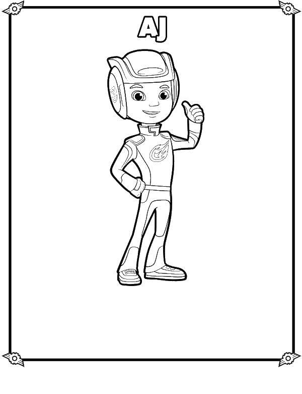 Coloring A. J.. Category Cartoon character. Tags:  flash, AJ.