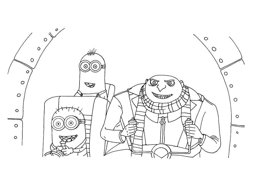 Coloring Despicable me. Category cartoons. Tags:  the minions.