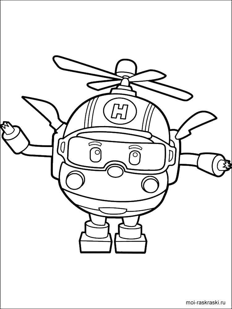 Coloring Helly. Category Cartoon character. Tags:  Helly, robocar poli.