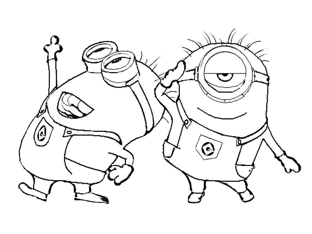 Coloring Minions. Category the minions. Tags:  the minions.